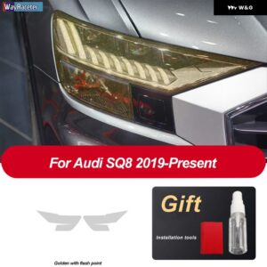 アウディ ヘッドライト フィルム修復 テールライト クリア黒 TPU ステッカー Q8 S8 RSQ8 2019 2020 - Headlight SQ8 G