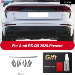 アウディ ヘッドライト フィルム修復 テールライト クリア黒 TPU ステッカー Q8 S8 RSQ8 2019 2020 - Taillight RSQ8 B