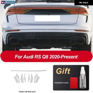 アウディ ヘッドライト フィルム修復 テールライト クリア黒 TPU ステッカー Q8 S8 RSQ8 2019 2020 - Taillight RSQ8 G