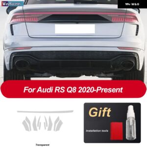 アウディ ヘッドライト フィルム修復 テールライト クリア黒 TPU ステッカー Q8 S8 RSQ8 2019 2020 - Taillight RSQ8 T