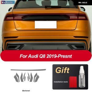 アウディ ヘッドライト フィルム修復 テールライト クリア黒 TPU ステッカー Q8 S8 RSQ8 2019 2020 - Taillight Q8 B