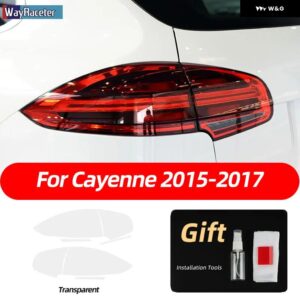 ポルシェ ヘッドライト フィルム テールライト ライトクリアスモークブラック TPU ステッカー カイエン 2015 2016 2017 ターボ 9 - Only Taillight 2