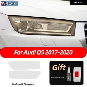 アウディ 2個 ヘッドライト フィルムクリアスモークブラック TPU ステッカー Q5 2009-ON SQ5 8R 年度 2021 2022 - Q5 18-20 G