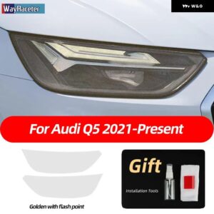 アウディ 2個 ヘッドライト フィルムクリアスモークブラック TPU ステッカー Q5 2009-ON SQ5 8R 年度 2021 2022 - Q5 21-On G