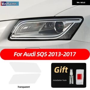 アウディ 2個 ヘッドライト フィルムクリアスモークブラック TPU ステッカー Q5 2009-ON SQ5 8R 年度 2021 2022 - SQ5 13-17 T