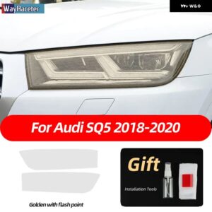 アウディ 2個 ヘッドライト フィルムクリアスモークブラック TPU ステッカー Q5 2009-ON SQ5 8R 年度 2021 2022 - SQ5 18-20 G