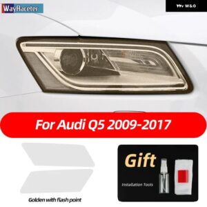 アウディ 2個 ヘッドライト フィルムクリアスモークブラック TPU ステッカー Q5 2009-ON SQ5 8R 年度 2021 2022 - Q5 09-17 G