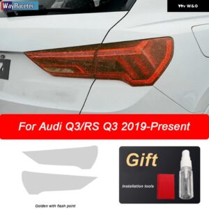 アウディ ヘッドライト フィルム ヘッドランプ テールライト クリア黒 TPU ステッカー Q3 F3 RSQ3 スポーツバック 2019-ON - Taillight G