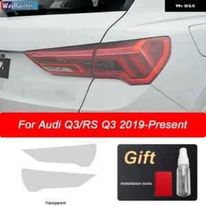 アウディ ヘッドライト フィルム ヘッドランプ テールライト クリア黒 TPU ステッカー Q3 F3 RSQ3 スポーツバック 2019-ON - Taillight T