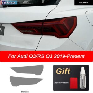 アウディ ヘッドライト フィルム ヘッドランプ テールライト クリア黒 TPU ステッカー Q3 F3 RSQ3 スポーツバック 2019-ON - Taillight B