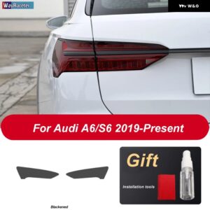 アウディ ヘッドライト フィルム ヘッドランプ テールライト クリア黒 TPU ステッカー A6 S6 C8 2019 2020 - Taillight B