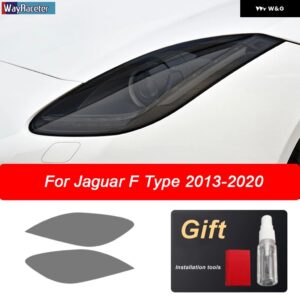 ジャガー 2個 ヘッドライト フィルムフロントスモークブラック TPU ステッカー XE XF XJ F タイプ I ペース E ペース F ペー - F Type 13-20