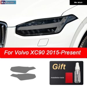 ボルボ ヘッドライト フィルムスモークブラックフロントライト TPU ステッカー XC40 XC60 XC90 S60 S90 V60 V90 2020 - xc90