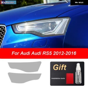 アウディ 2個 フロントライトクリア TPU ステッカー ヘッドライト フィルム RS3 8V RS4 B8 B9 RS5 RS6 RS7 TTRS - RS 5 2012-2016