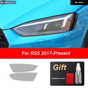 アウディ 2個 フロントライトクリア TPU ステッカー ヘッドライト フィルム RS3 8V RS4 B8 B9 RS5 RS6 RS7 TTRS - RS 5 2017-Present