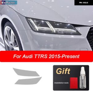 アウディ 2個 フロントライトクリア TPU ステッカー ヘッドライト フィルム RS3 8V RS4 B8 B9 RS5 RS6 RS7 TTRS - TTRS 2015-Present