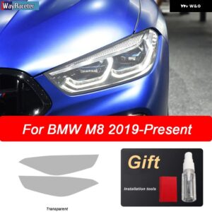 BMW ヘッドライト フィルムビニールクリア黒 TPU ステッカー M8 ビレット F93 F91 F92 GTE - Transparent