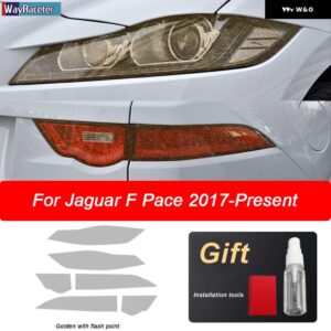 ジャガー ヘッドライト フィルム テールライト クリア TPU ステッカー F ペース 2017-20 - The whole set G