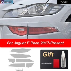 ジャガー ヘッドライト フィルム テールライト クリア TPU ステッカー F ペース 2017-20 - The whole set T