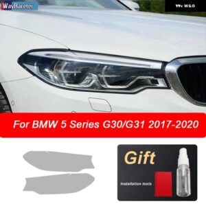 BMW フロントライトクリア TPU ステッカー ヘッドライト フィルム F30 G30 G20 F40 F22 F32 F10 G32 G11 G15 F34 F07 F36 - G30 G31 17-20