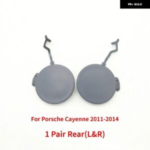 ポルシェ フロントリアバンパー 牽引フックカバー キャップ カイエン 2011-14 - 1 Pair Rear