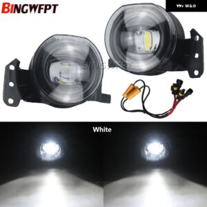 BMW 2 X LED フォグライト 車レンズフォグ デイタイム ランニングランプ DRL 12V E60 E90 E63 E46 323I 325I 335I 328I 525I 530I 545I 550I - LED-White