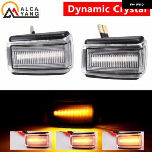 ボルボ 2個 ダイナミック LED サイド マーカー ウインカー ウィンカーライト V40 V70 S40 850 240 740 C70 940 S70 S90 960 OEM 9178885 9190169 - dynamic　crystal