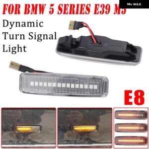 BMW LED ダイナミック ウィンカーライト サイド マーカー ランプリピーター信号灯 5シリーズ E39 1995-2003 M5 - Dynamic Crystal