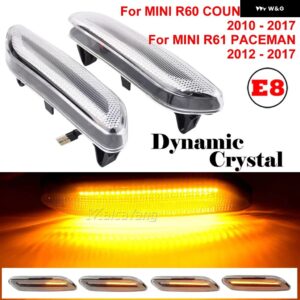 BMW MINI COOPER R60 R61 COUNTRYMAN PACEMAN ダイナミック スクロール 点滅 LED サイド マーカー インジケータ ー ランプ ターン シグナル フェンダー - Dynamic Crystal