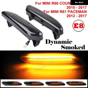 BMW MINI COOPER R60 R61 COUNTRYMAN PACEMAN ダイナミック スクロール 点滅 LED サイド マーカー インジケータ ー ランプ ターン シグナル フェンダー - Dynamic Smoked