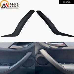 BMW X1 E84 2010-16 インナードア プルハンドルトリム カバー - Black 2pcs