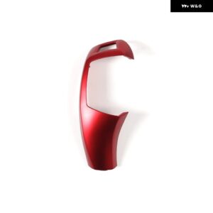 BMW カーボンシフトレバーカバー X5 X6 E70 E71 2008-2014 オート ギアシフト レバーノブカバー 交換 - RHD red