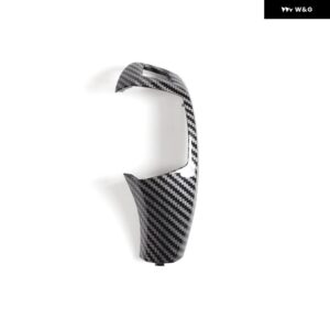 BMW カーボンシフトレバーカバー X5 X6 E70 E71 2008-2014 オート ギアシフト レバーノブカバー 交換 - LHD-Carbon Fiber