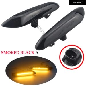 BMW ダイナミック LED フェンダー ライト サイド マーカー E60 E61 E90 E91 E81 E84 E88 E92 E93 E82 E46 1 3 5シリーズ X1 2004 2010 フラッシャー - Dynamic Smoked A