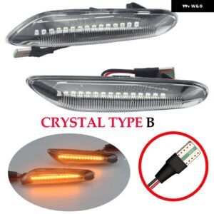 BMW ダイナミック LED フェンダー ライト サイド マーカー E60 E61 E90 E91 E81 E84 E88 E92 E93 E82 E46 1 3 5シリーズ X1 2004 2010 フラッシャー - Dynamic Crystal B