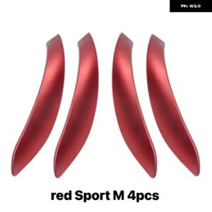 BMW インナーハンドル トリム カバー F30 3GT F80 F31 F32 F33 F34 F35 F36 3 4シリーズプルハンドルアウター 2012-2019 カー - red Sport M 4pcs