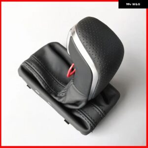 アウディ ブラックギアシフトノブ レザーブーツ ゲート ル LHD オートトランス専用 NEW A7 A6 PA スタイル C7 2016 2017 2018 - C