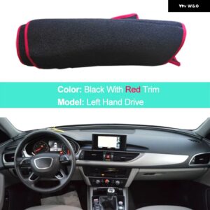 アウディ A6 C7 IV 2012-2018 LHD RHD 2 層ダッシュボード カバー ケープラグ シェード パッド 2014-17 - LHD red