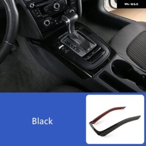 アウディ センターコンソール ギアシフトフレーム 装飾 カバー トリム A4 B8 2009-2016 A5 ABS カースタイリング インテリア - black