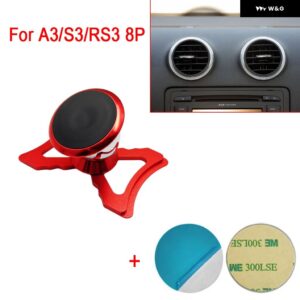 アウディ A3 S3 RS3 8V 8P 自動車電話ブラケット Q2 SQ2 エアベントマウント 車マグネットホルダー 360 回転可能なサポート モバイル GPS - A3 S3 RS3 8P4