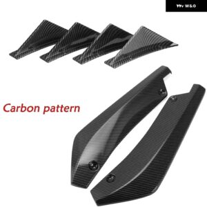 アウディ A3 A4 A7 A8 B7 B8 RS6 RS7 S3 S4 TT セダンリアバンパー スプリッター カバー + ディフューザー ふかひれ ステッカー カー - Carbon Fiber Look