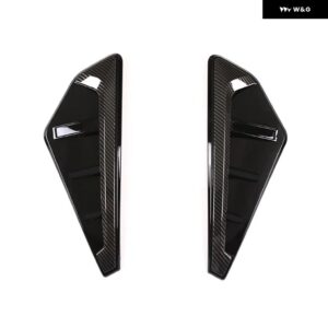 BMW X5 G05 X5M F95 2019-2022 カースタイリング ABS ブラックフロントフェンダー サイドシャークギルサイドエアアウトレットカバー トリムカーアクセサリー - carbon fiber