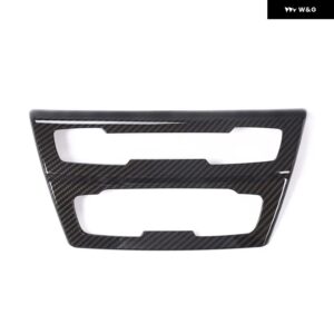 BMW X1 F48 X2 F47 2016-21 ABS カーコンソールエアコン音量ボタン CD パネル 装飾フレームカバー インテリア アクセサリー - carbon fiber