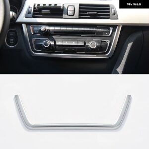 BMW カーセンターコンソールマルチメディアフレームトリム ABS クローム 3 4シリーズ 3シリーズ GT F30 F36 316 318 320 2013-2019 カーアクセサリー - Silver