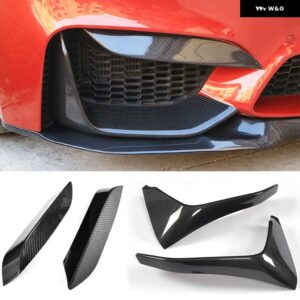 BMW カーボンフロントバンパー スプリッター F80 M3 F82 F83 M4 セダンクーペ 4D 2D 2014-2019 フロントスプリッター フォグランプ トリムカバー - UP Down Splitters