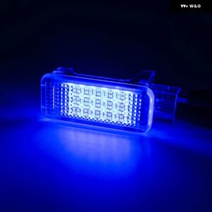 アウディ 2X LED インテリア ステップ サイドドア カーテシ フット トランク フットウェル エリア アッシー ライト A1 A3 S3 A4 B5 B6 B7 B8 RS4 A5 S5 A6 S - Blue