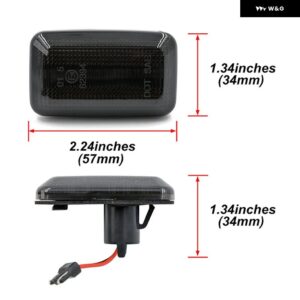 アウディ 2X スモークダイナミックアンバー LED サイドミラー シーケンシャル ウィンカー ウインカー 80 B4 90 B3 100 C4 A6 V8 4C S2 RS2 アバンクーペ - Smoked Lens