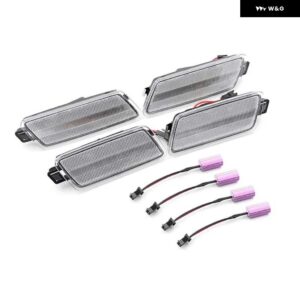アウディ 4X フロント リア アンバー レッド LED フェンダー フレア サイド マーカー ライト A7 クワトロ 14-16 S7 13-18 A7 クワトロ 12-18 RS7 14-18 - clear