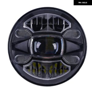 ランドローバー 7インチ LED ヘッドライト LADA NIVA 4X4 H4 DRL HI/LO ビーム ランニング ライト ジープ ラングラー JK ディフェンド - 1pcs 01 Headlight