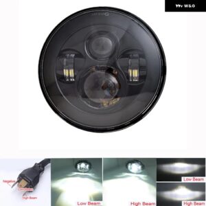 ランドローバー 7インチ LED ヘッドライト LADA NIVA 4X4 H4 DRL HI/LO ビーム ランニング ライト ジープ ラングラー JK ディフェンド - 1pcs 02 Headlight